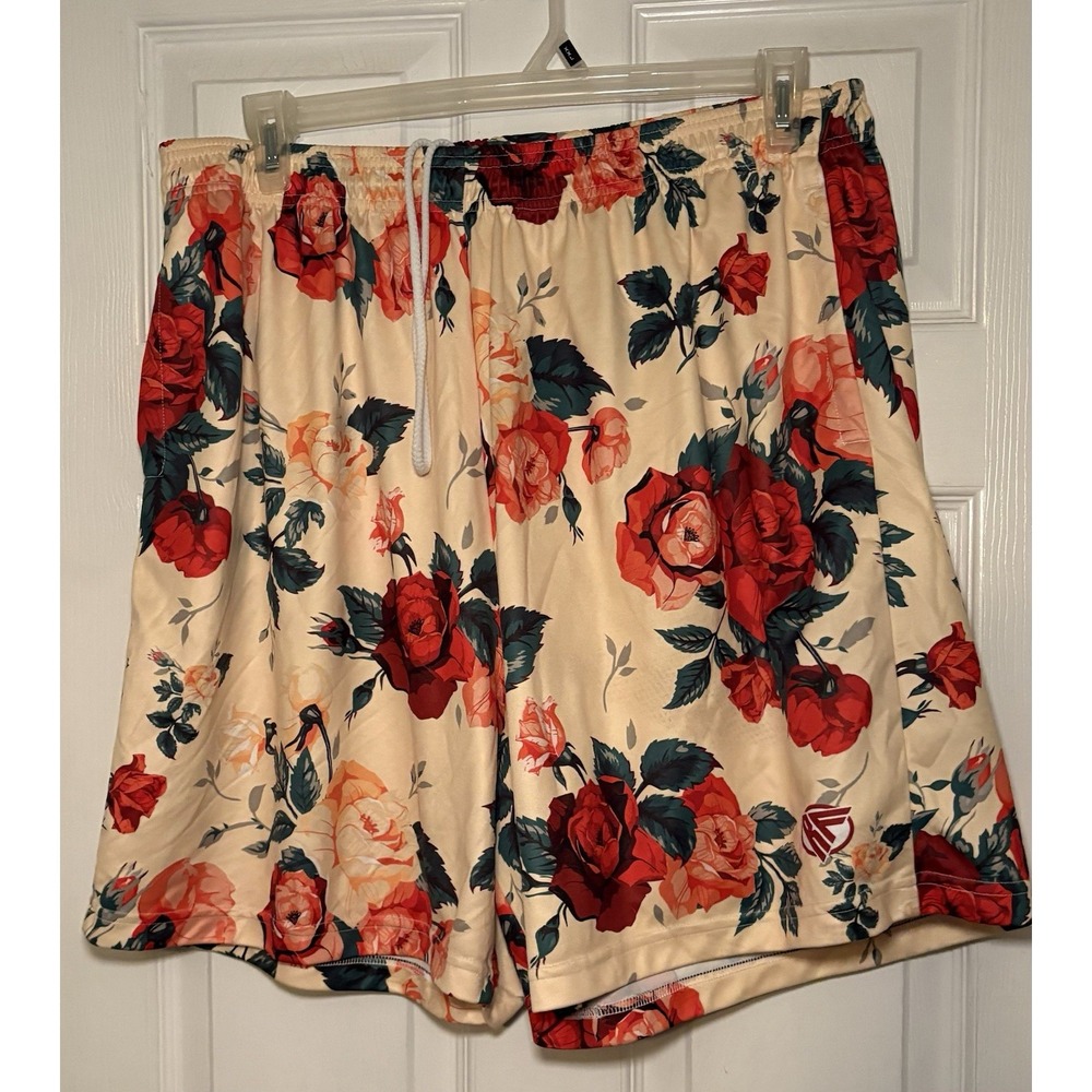 RF Men's Floral Shorts Blush Pink Size 4XL
